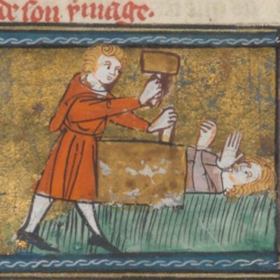 Pygmalion et sa statue (Roman de la rose, Bnf Français 25526, f156)