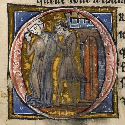 Expropriation de la femme de Nascien (Histoire du saint graal, Rennes 255, f38)