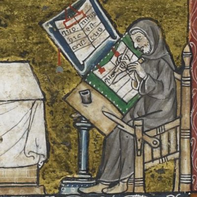Copie du manuscrit (Histoire du saint graal, BL Royal 14 E III, f6v)