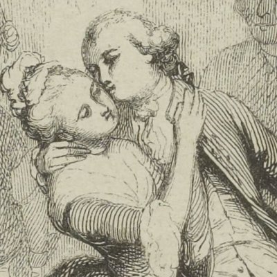 Des Grieux s'enfuit avec Manon (Manon Lescaut, éd. Janin, 1839) - Tony Johannot