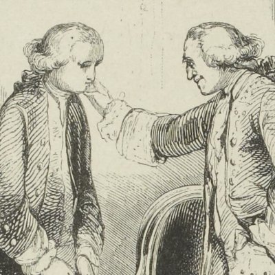 Lescaut présente Des Grieux à G… M… (Manon Lescaut, éd. Janin, 1839) - Tony Johannot