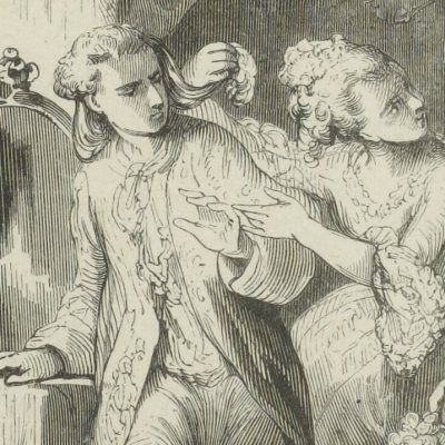 Manon éconduit le prince italien (Manon Lescaut, éd. Janin, 1839) - Tony Johannot