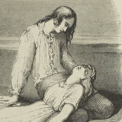 La mort de Manon (Manon Lescaut, éd. Janin, 1839) - Tony Johannot