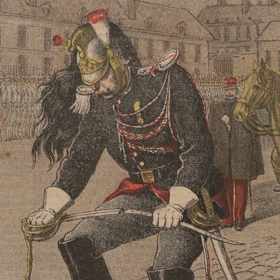 Le traître. Dégradation d'Alfred Dreyfus (Le Petit Journal. Supplément du dimanche, n°217, 13 janvier 1895)