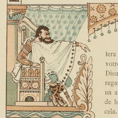 Colère de Beuves contre Messire Simon (Histoire des quatre fils Aymon, éd. Marcilly, 1883) - Grasset