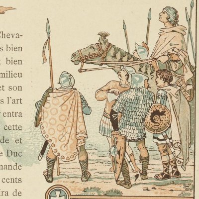 Lohier devant le château d'Aigremont (Histoire des quatre fils Aymon, éd. Marcilly, 1883) - Grasset