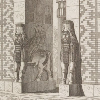 Persépolis. Les propylées de Xerxès (Histoire de l'art dans l'antiquité, t. V, pl. III) - Chipiez