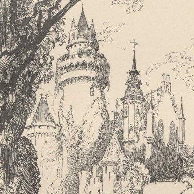 La Belle au bois dormant (Les Contes de Perrault illustrés…, éd. Larroumet, 1905) - Robida