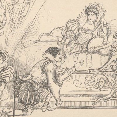 La Belle au bois dormant. L'éveil de la princesse (Les Contes de Perrault illustrés…, éd. Larroumet, 1905) - Robida