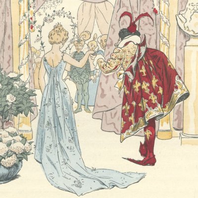 Cendrillon au bal (Les Contes de Perrault illustrés…, éd. Larroumet, 1905) - Gerbault