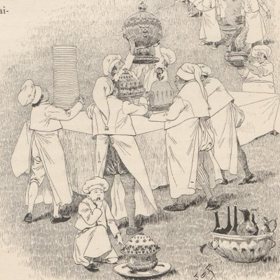 Riquet à la houppe. Le festin (Les Contes de Perrault illustrés…, éd. Larroumet, 1905) - Job