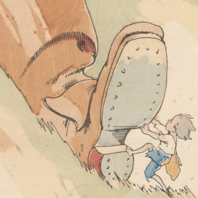 Le Petit Poucet. Les bottes de sept lieues (Les Contes de Perrault illustrés…, éd. Larroumet, 1905) - Geoffroy