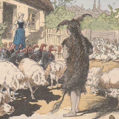Peau d'âne souillon (Les Contes de Perrault illustrés…, éd. Larroumet, 1905) - Fraipont