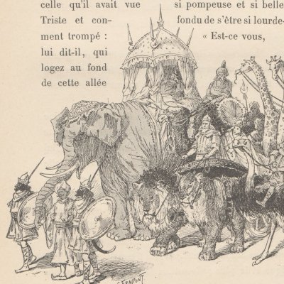 Peau d'âne. Caravane des invités au mariage (Les Contes de Perrault illustrés…, éd. Larroumet, 1905) - Fraipont