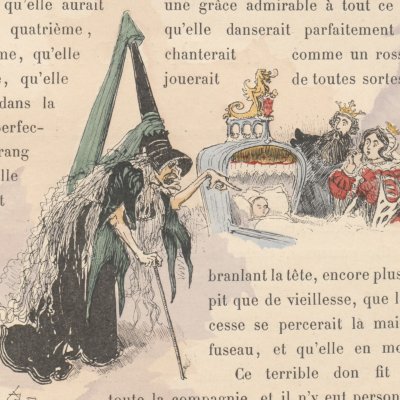 La Belle au bois dormant. Le don de la vieille fée (Les Contes de Perrault illustrés…, éd. Larroumet, 1905) - Robida