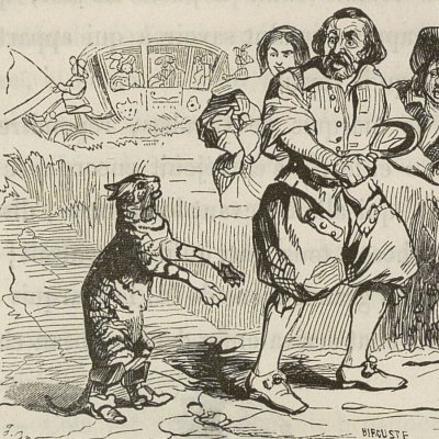 Le Chat botté. Les paysans (Contes de Perrault, Blanchard, 1851) - Grandville