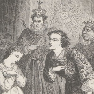 L'oiseau bleu. Charmant rencontre Florine (Contes de fées, Hachette, 1871) - Bertall
