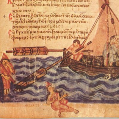 Le Christ au lac Tibériade (Psautier Khloudov, f88)