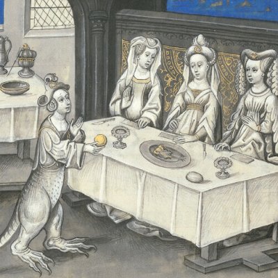 Discorde aux noces de Thétis et Pélée (Épître d’Othéa, Erlangen 2361, f77) - Willem Vrelant