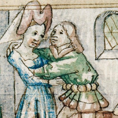 Pâris et Hélène (Épître d’Othéa, Lille ms 175, f74v)