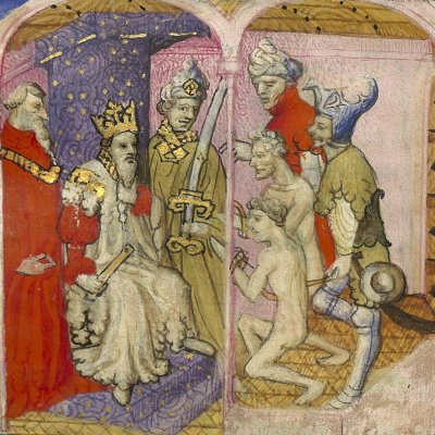 Minos juge aux Enfers (Epître d'Othéa, Bnf Français 606, f4)