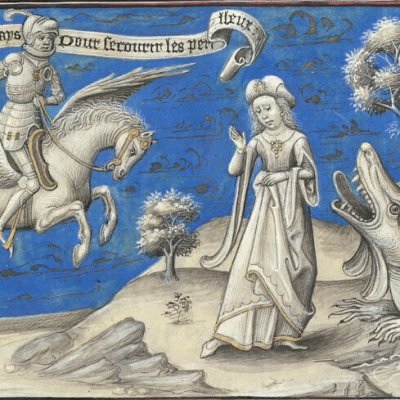 Persée et Andromède (Épître d’Othéa, Erlangen 2361, f14) - Willem Vrelant