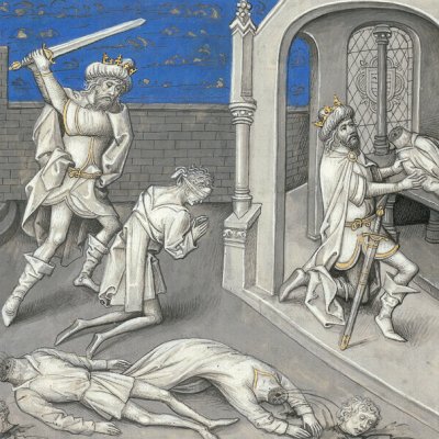 Cruautés de Busiris (Épître d’Othéa, Erlangen 2361, f54v) - Willem Vrelant