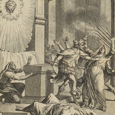 Zilia enlevée au temple du Soleil (Lettres d'une Péruvienne, Didot 1797) - Coiny d'après Lefevre