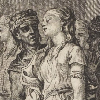 Coré forcée de prononcer ses vœux au temple du Soleil (Marmontel, Les Incas 1777, t1) - Moreau le Jeune