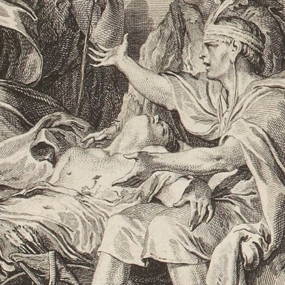 Ataliba pleure la mort de son fils (Marmontel, Les Incas 1777, t2) - Moreau le Jeune