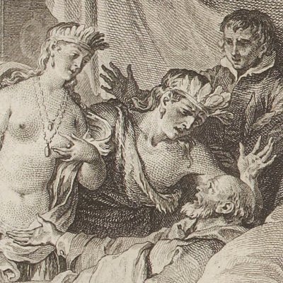 Maladie de Las Casas (Marmontel, Les Incas 1777, t2) - Moreau le Jeune