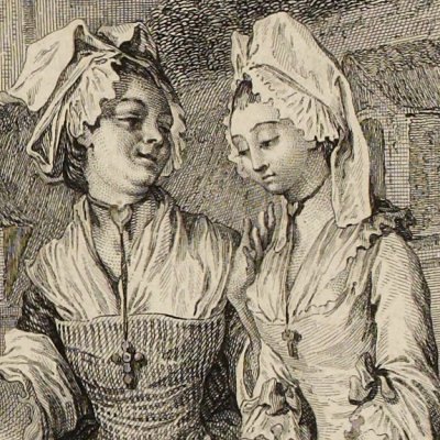 Le Seigneur chez son fermier (Histoire des modes & du costume…) - Delignon d'après Moreau le jeune