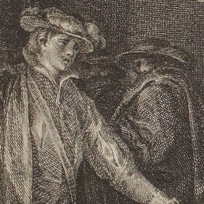 Requelme pénètre dans la cellule d'Ataliba pour l'assassiner (Marmontel, Les Incas 1777, t2) - Moreau le Jeune