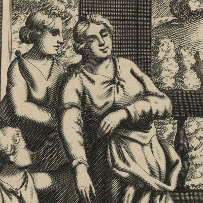 Humilité d'Esther (The history of the Old Testament, 1688, n°135) - Vandercucat d'après Freman