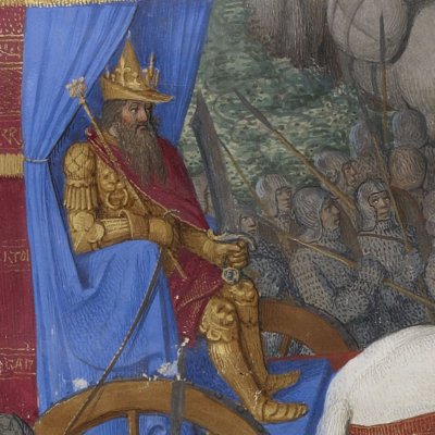 Triomphe de Josaphat après sa victoire sur Adad (Antiquités judaïques, Bnf Français 247) - Jean Fouquet