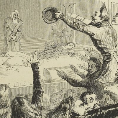 Les Romains échevelés à la première représentation d'Hernani (Jérôme Paturot) - Grandville