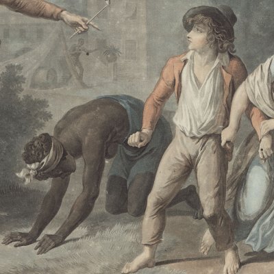 Prière pour la grâce de la négresse maronne (Paul et Virginie) - Descourtis d'après Schall