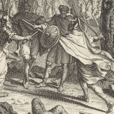 Combat d'Hector et d'Ajax (Iliade, Dacier, 1711, ch7) - Picart