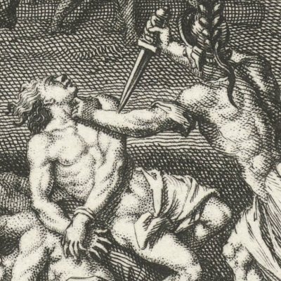 Vengeance d'Achille et funérailles de Patrocle (Iliade, Dacier, 1711, ch23) - Picart