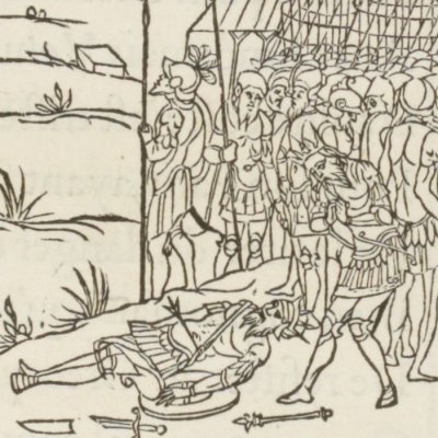 Ménélas blessé (Iliade, Salel, 1545, ch4)