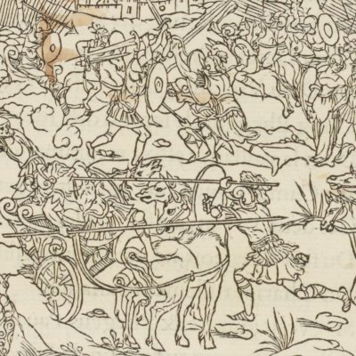 Diomède blesse Énée (Iliade, Salel, 1545, ch5)