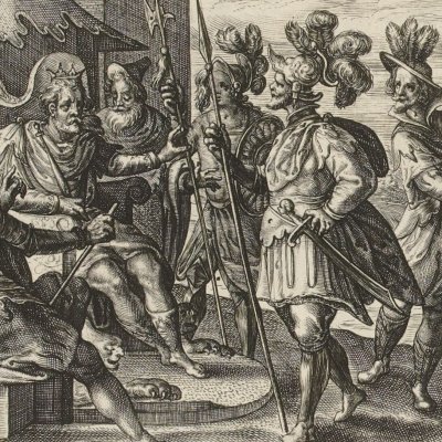 Ambassade à Achille (Speculum heroicum, 1613, Iliade ch9) - C. de Passe