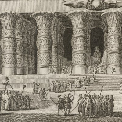 Temple égyptien près Péluse restauré par imagination (Voyage pittoresque de la Syrie…) - L. F. Cassas 