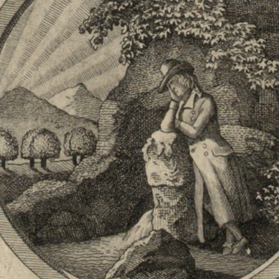 Le vieillard médite au bord d'un ruisseau (Die Schöne Abellina, t1, 1799)