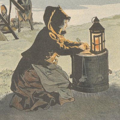 La cantinière écrit une lettre au soir de Valmy (La Cantinière, 1898) - Job