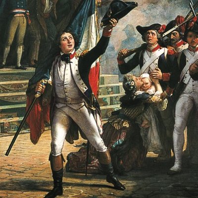 Enlistment of volunteers in front of the Hôtel de Ville, Paris, July 22, 1792 - Vinchon