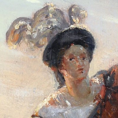 Jeanne d'Arc blessée sur les murs d'Orléans - Auguste Vinchon