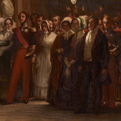 Louis-Philippe et la famille royale visitent les Galeries Historiques de Versailles, 1848 - Vinchon