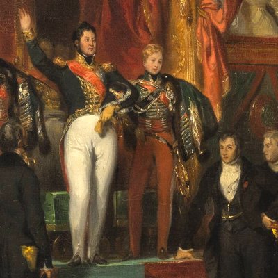 Le roi Louis-Philippe Ier prête serment, en présence des chambres, de maintenir la Charte de 1830, 9 août 1830 - Eugène Devéria