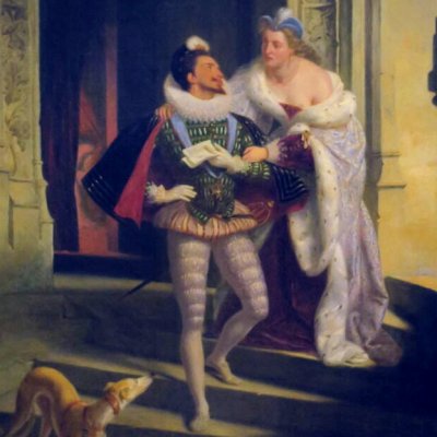 The Marquise de Noirmoutiers trying to dissuade the Duc de Guise from attending the assembly of the Estates of Blois - Durupt